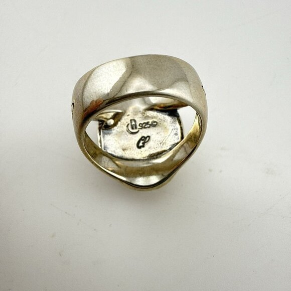 Carolyn Pollack Ring Pink Rose Floral Flower Rhodonite Carved 6 Sterling Silver - Picture 5 of 9